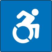 ADA Braille Tactile Sign: Wheelchair image
