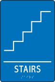 ADA Braille Tactile Sign: Stairs