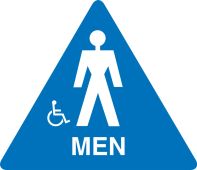 California Title 24 ADA Restroom Door Sign: Men (Wheelchair Accessible)