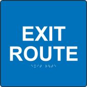 ADA Braille Tactile Sign: Exit Route