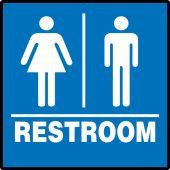ADA Braille Tactile Sign: Restroom (Unisex)