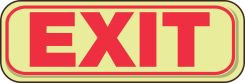 Glow-In-The-Dark Safety Sign: Exit