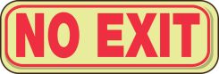 Deco-Shield™ Glow-In-The-Dark Safety Sign: No Exit