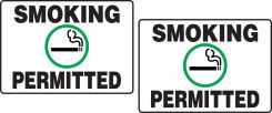 Tabletop Sign: Smoking Permitted