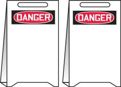 OSHA Danger Reversible Fold-Ups® Floor Sign: Header Only