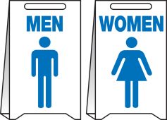 Reversible Fold-Ups® Floor Sign: Men - Women