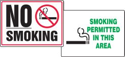 Quik Sign Fold-Ups®: No Smoking / Smoking Permitted In This Area
