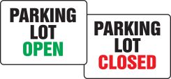 Quik Sign Fold-Ups®: Parking Lot Open / Parking Lot Closed