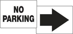 Quik Sign Fold-Ups®: No Parking / Arrow