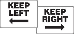 Quik Sign Fold-Ups®: Keep Left / Keep Right
