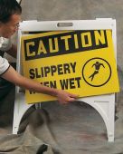 OSHA Danger Quik Sign Fold-Ups®: Men Working Above / Men Working Below