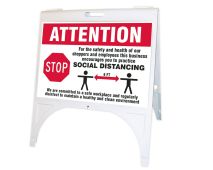 Quik Sign Fold-Ups®: Attention For The Safety and Health of Our Shoppers and Employees This Business Encourages You To Practice Social Distancing ...