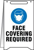 Fold-Ups® Floor Sign: Face Covering Required