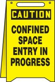OSHA Caution Fold-Ups<sup>®</sup> Floor Sign: Confined Space - Entry In Progress