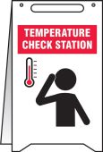 Fold-Ups® Safety Sign: Temperature Check Station