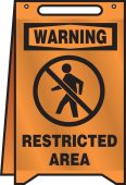 OSHA Warning Reflective Fold-Ups® : Restricted Area