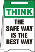 Fold-Ups® Safety Sign: Think The Safe Way Is The Best Way