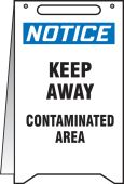 Fold-Ups® OSHA Notice Safety Sign: Keep Away Contaminated Area