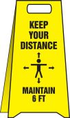 2 X Fold-Ups®: Keep Your Distance Maintain 6 FT