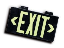 Ultra-Glow™ Safety Sign: Steel Case Exit Sign
