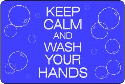 NoTrax® Message Mat: Keep Calm And Wash Your Hands