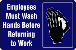 NoTrax® Message Mat: Employees Must Wash Hands Before Returning To Work
