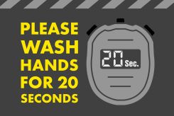 NoTrax® Message Mat: Please Wash Hands For 20 Sec
