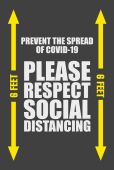NoTrax® Message Mat: Prevent The Spread Of COVID-19 Please Respect Social Distancing