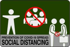 NoTrax® Message Mat: Prevention Of COVID-19 Spread: Social Distancing