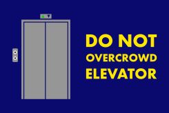 NoTrax® Message Mat: Do Not Overcrowd Elevator