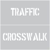 Crosswalk Floor Stencil Kit: TRAFFIC/CROSSWALK
