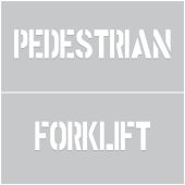 Crosswalk Floor Stencil Kit: PEDESTRIAN/FORKLIFT