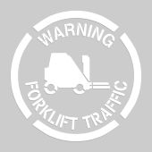 Floor Marking Stencil: Warning - Forklift Traffic