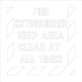 Floor Marking Stencil: Fire Extinguisher Keep Area Clear At All Times
