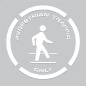 Floor Marking Stencil: Pedestrian Traffic Only