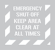 'KEEP AREA CLEAR' STENCIL