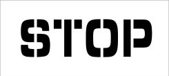 STOP PARKING LOT STENCIL