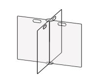 Accu-Shield™ SG Clear Barrier Panels: 4-Way Table Dividers
