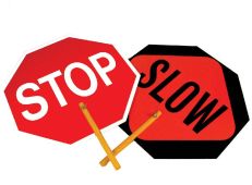 ALUMINUM SAFE-T-PADDLE STOP/SLOW SIGN