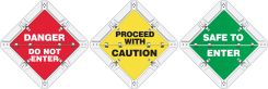 Status Alert Flip-Plac™ Sign: Danger Do Not Enter/Proceed With Caution/Safe To Enter