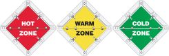 Status Alert Flip-Plac™ Sign: Hot Zone/Warm Zone/Cold Zone