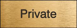 Engraved Accu-Ply™ Sign: Private