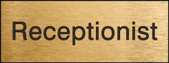 Engraved Accu-Ply™ Sign: Receptionist