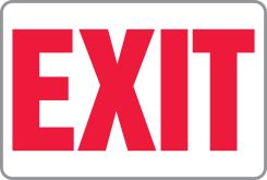 AccuformExit MEXT442XF Safety Sign Dura-Fiberglass Right Arrow 10 x 14 Inches 