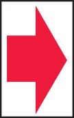Safety Sign: Arrow (Red On White)