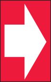 Safety Sign: Right Arrow (Red Background)