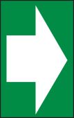 Safety Sign: Arrow (White On Green)