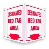 3D Projection™ Sign: Designated Red Tag Area