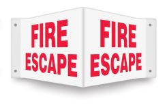 Projection™ Safety Sign: Fire Escape