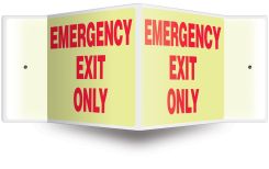 Glow-In-The-Dark Projection™ Safety Sign: Emergency Exit Only